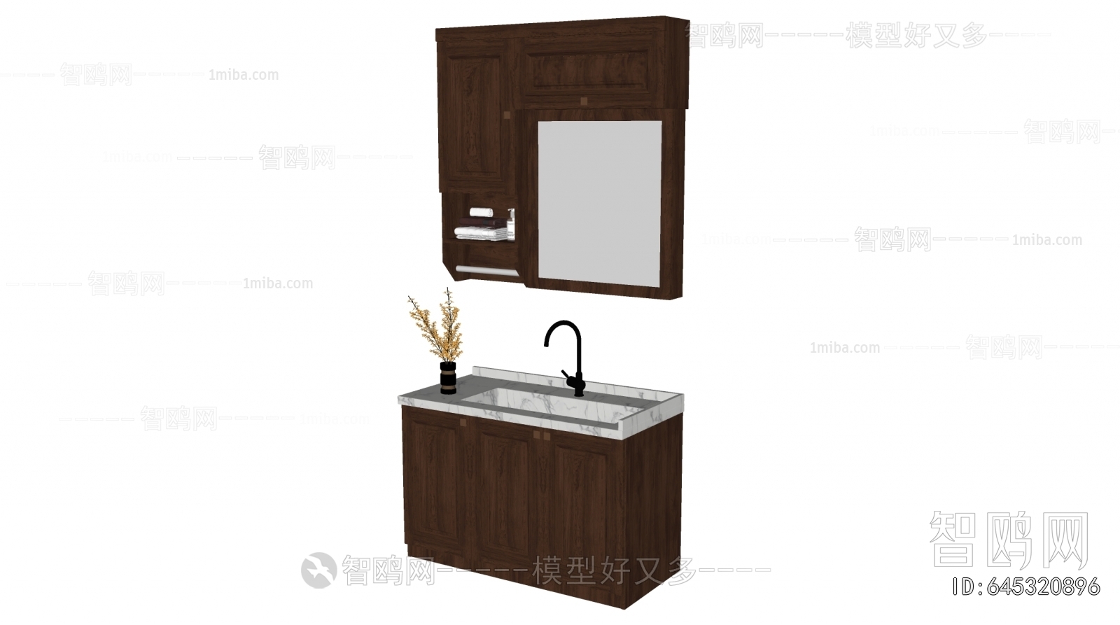 New Chinese Style Bathroom Cabinet