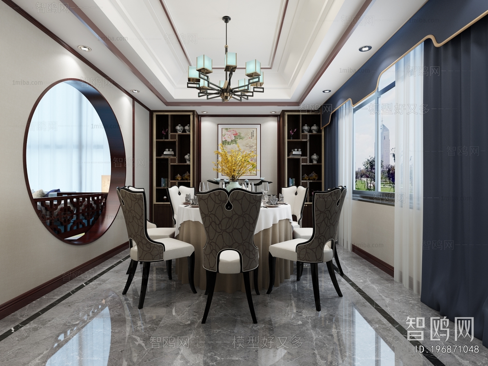 New Chinese Style Dining Room