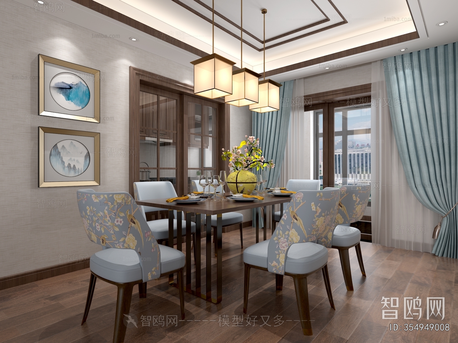 New Chinese Style Dining Room