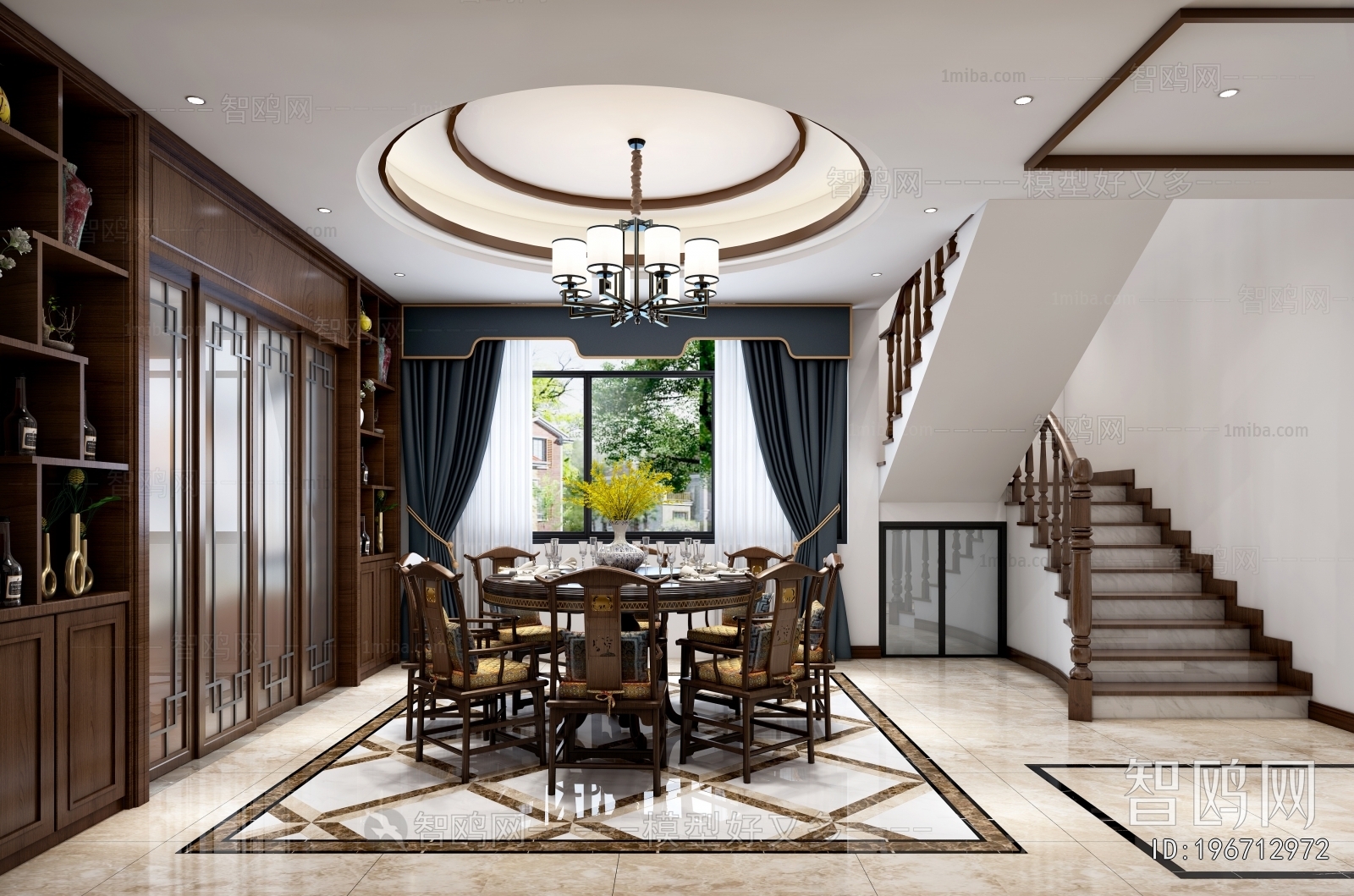 New Chinese Style Dining Room