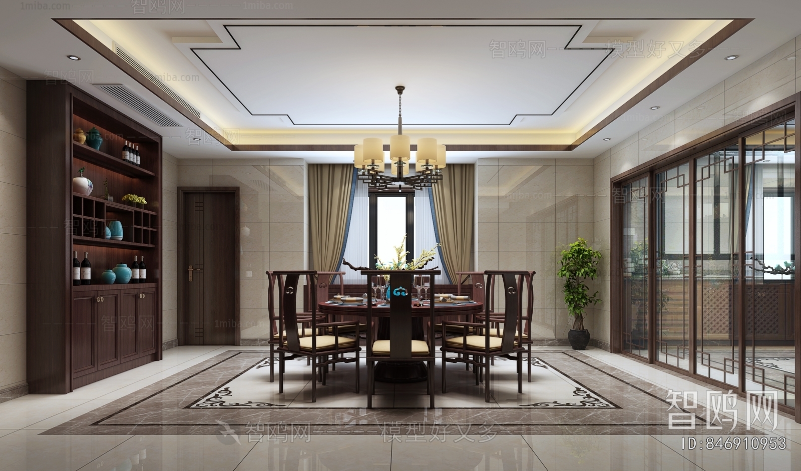 New Chinese Style Dining Room