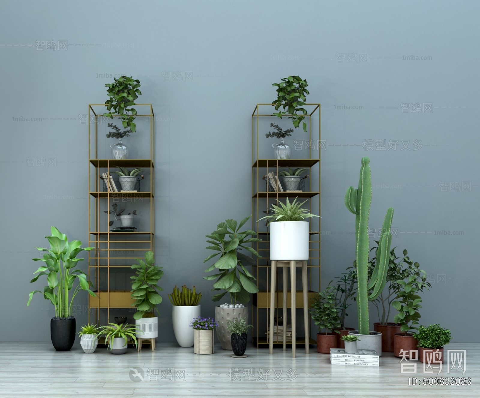 Modern Potted Green Plant