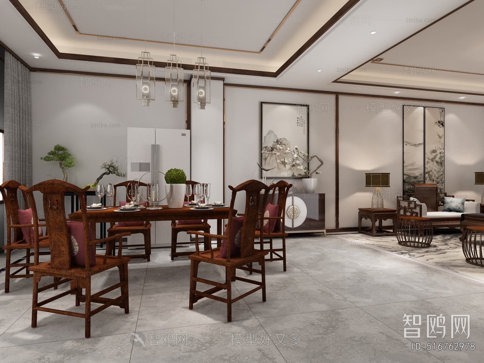 New Chinese Style A Living Room