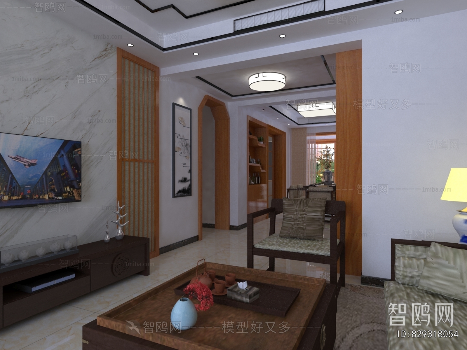 New Chinese Style Hallway