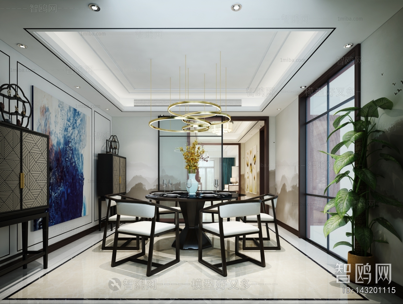 New Chinese Style Dining Room