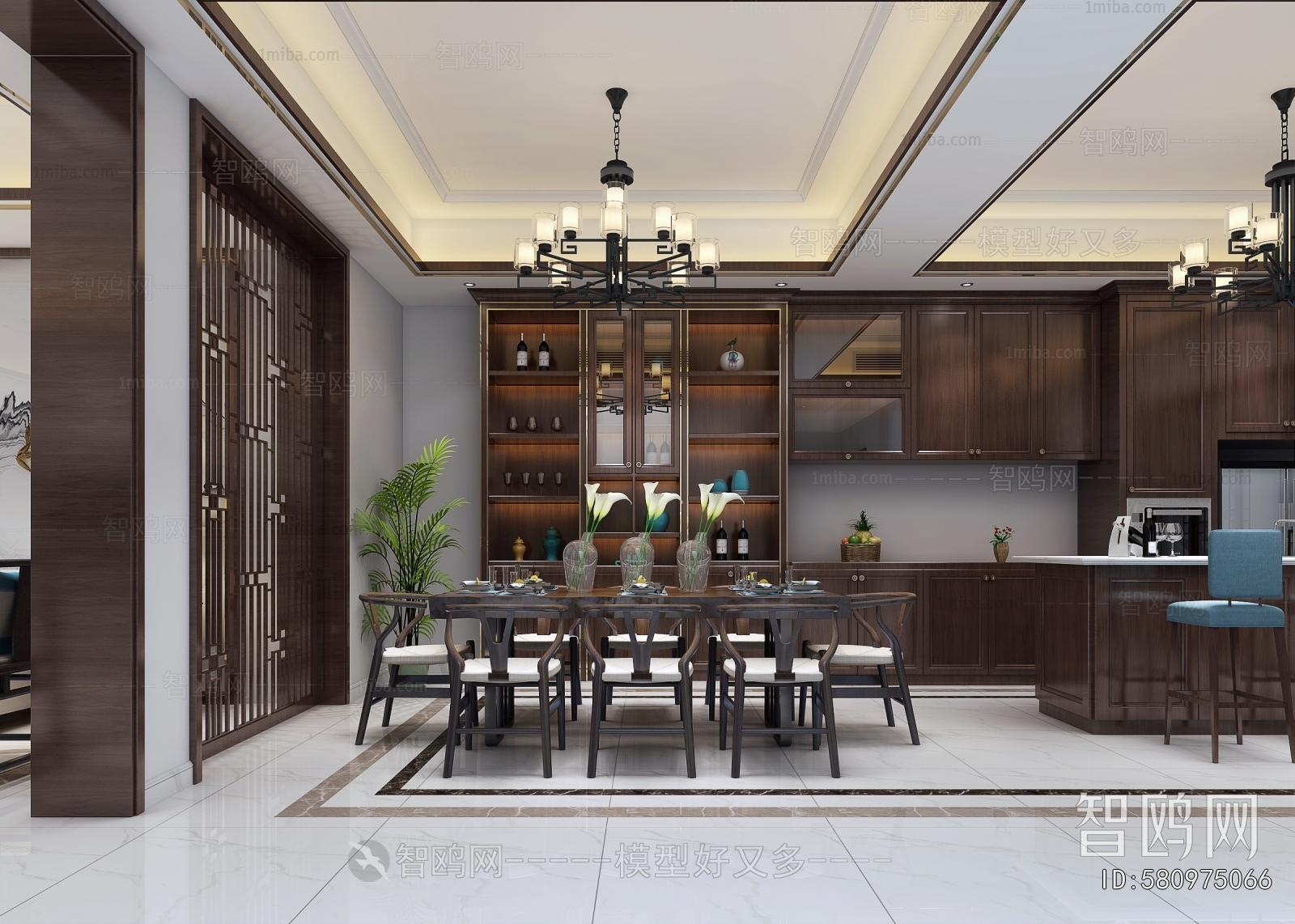 New Chinese Style Dining Room