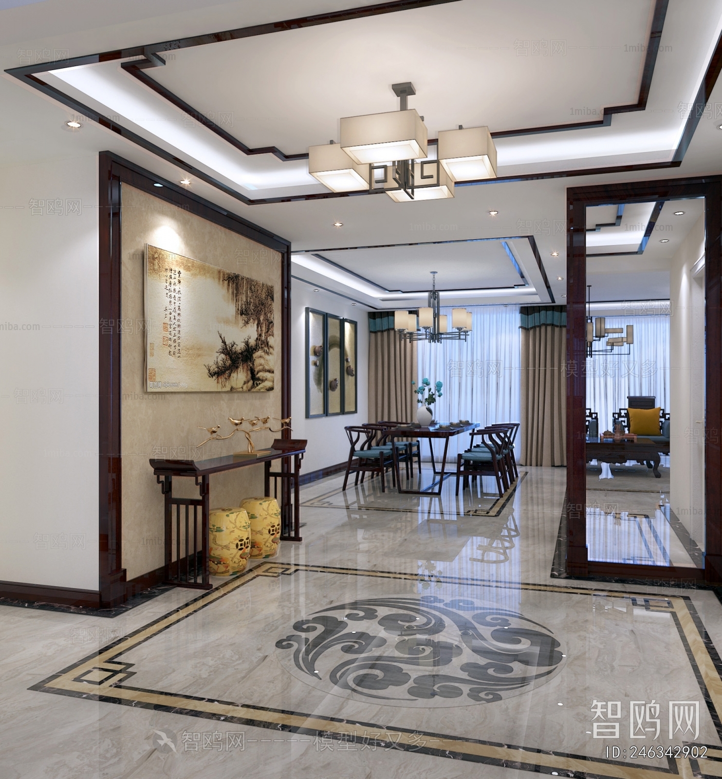 New Chinese Style Dining Room