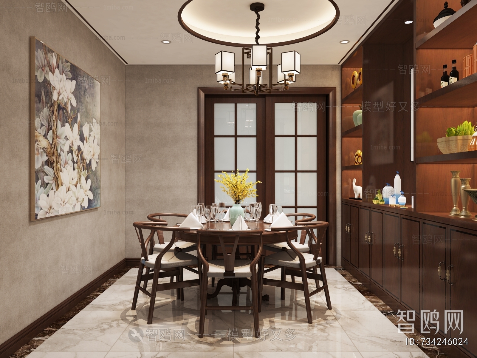 New Chinese Style A Living Room