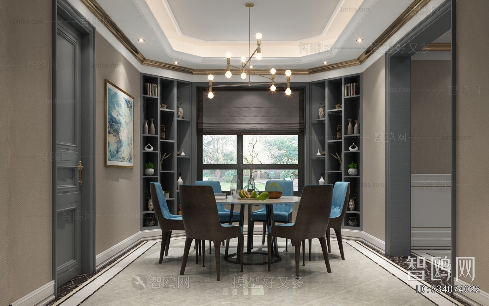 Simple European Style Dining Room