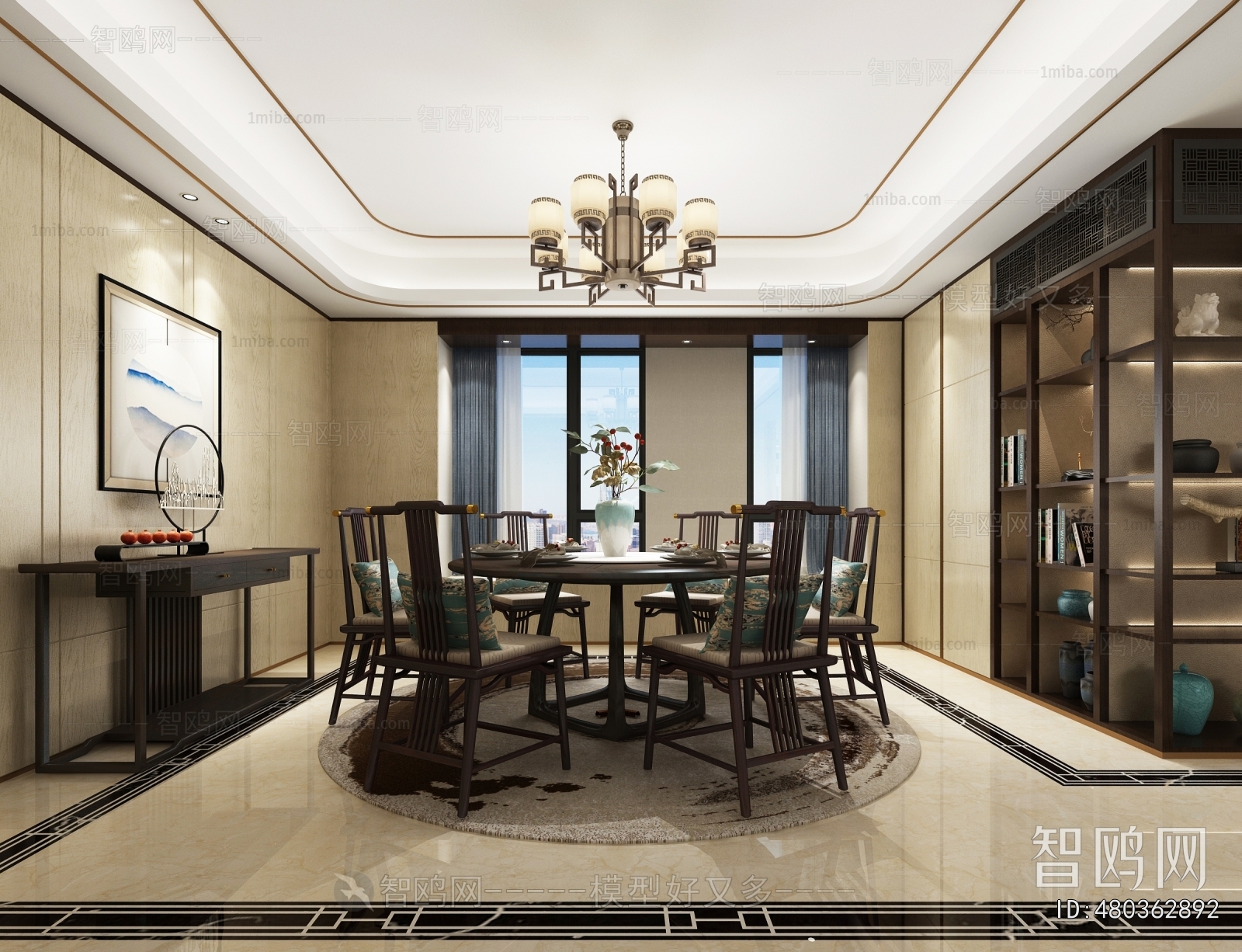 New Chinese Style Dining Room