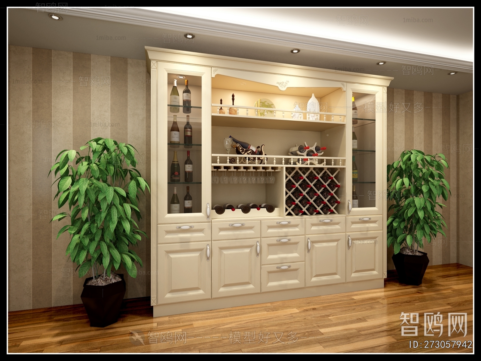 European Style Wine Cabinet