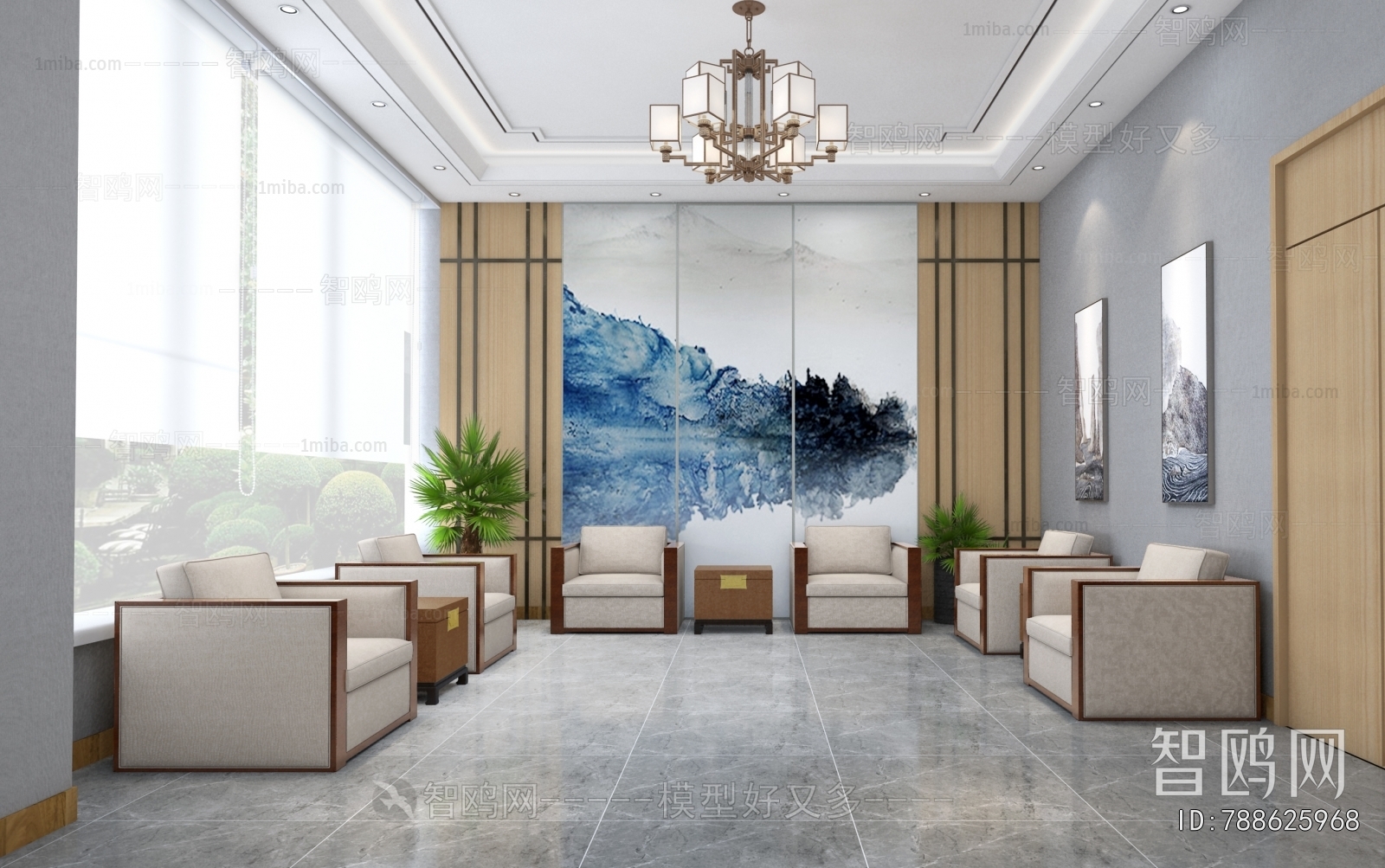 New Chinese Style Reception Room