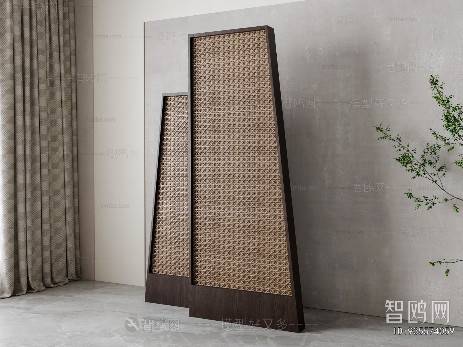 New Chinese Style Wooden Screen Partition