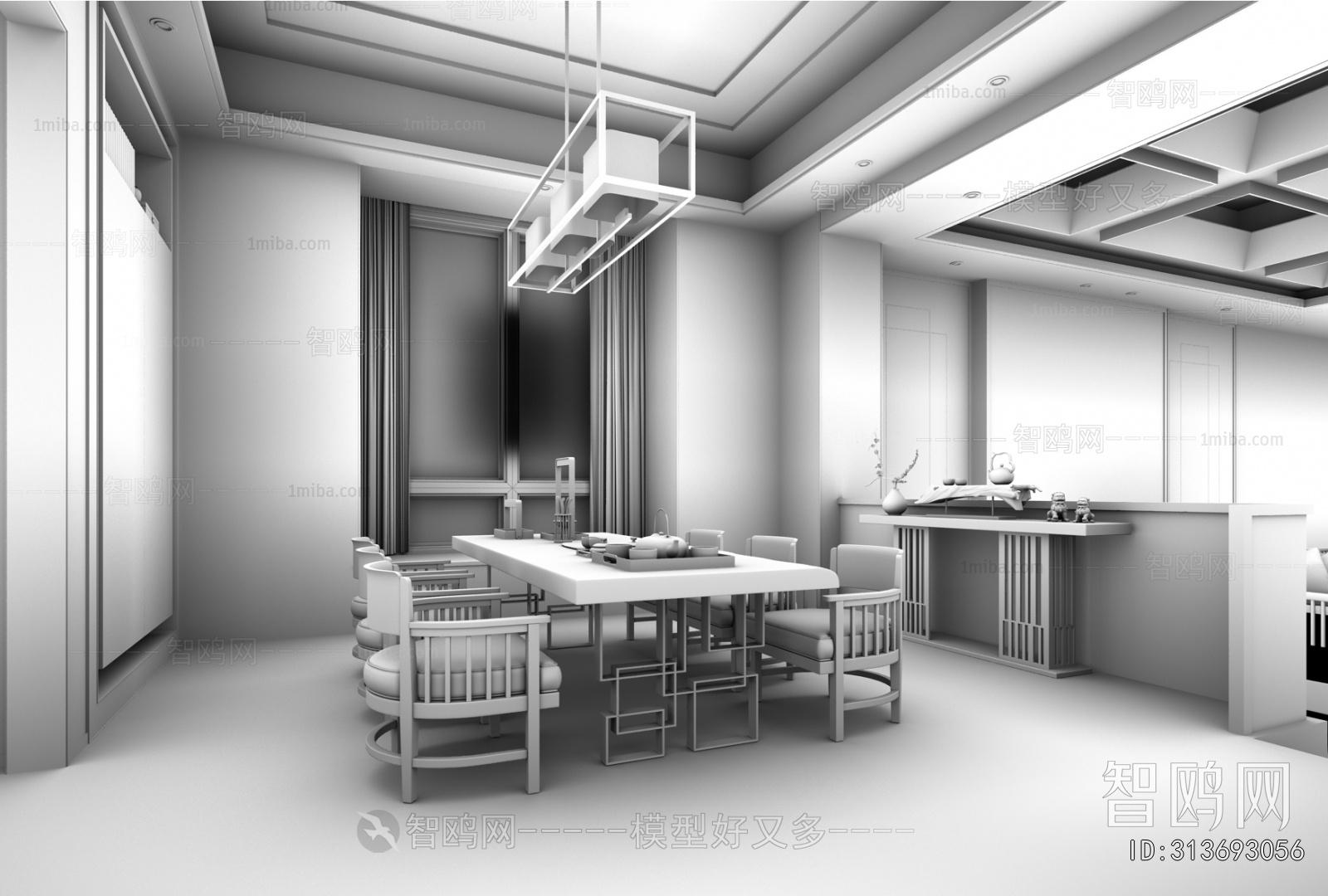 New Chinese Style Dining Room