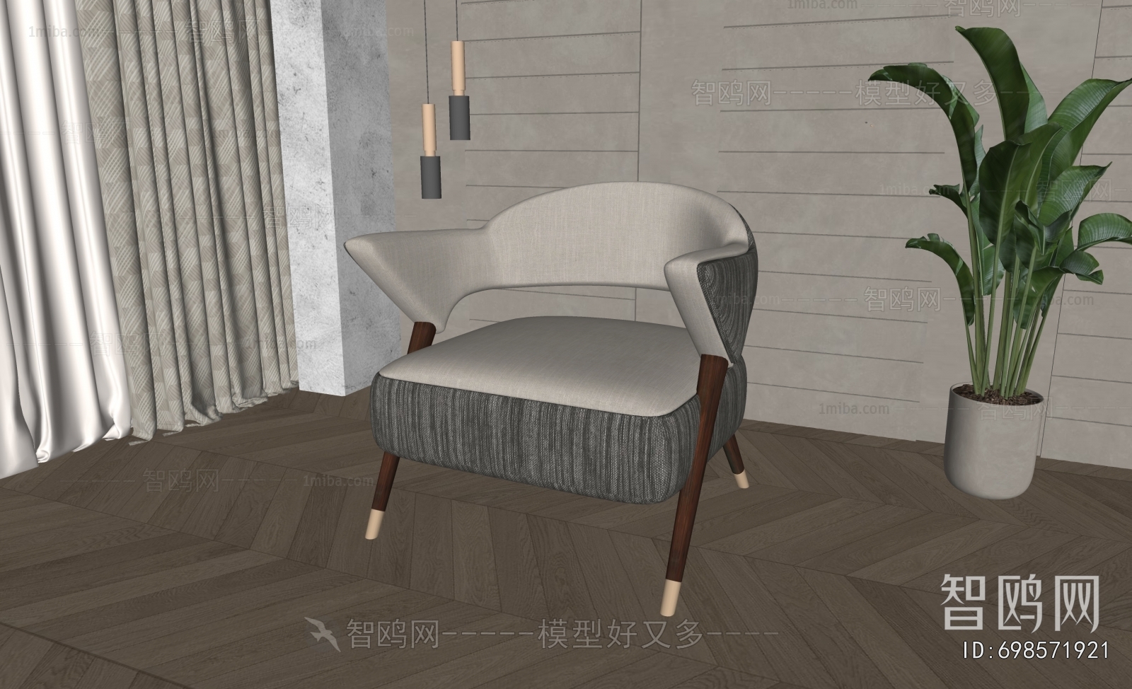 New Chinese Style Lounge Chair