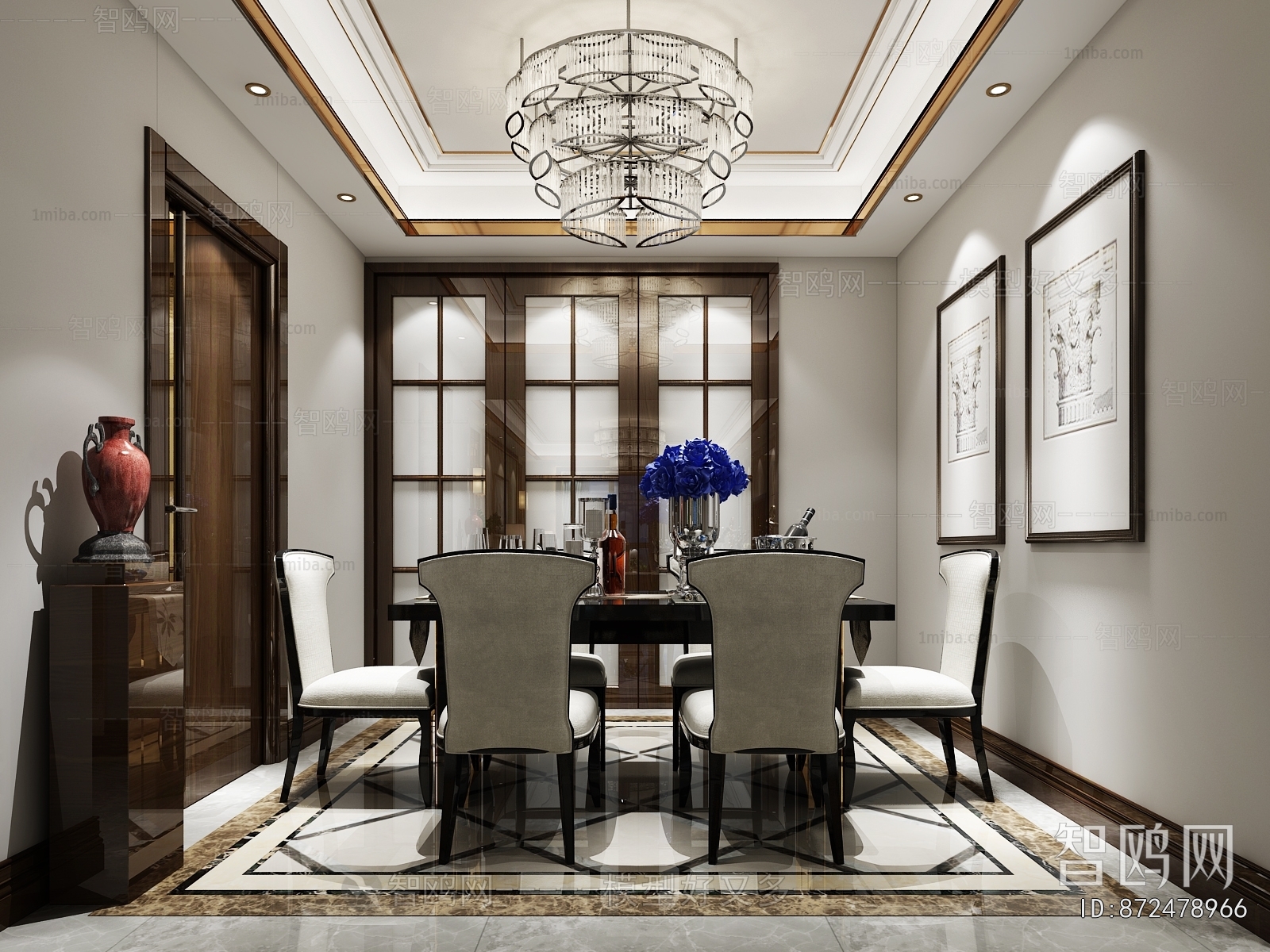 Simple European Style Dining Room