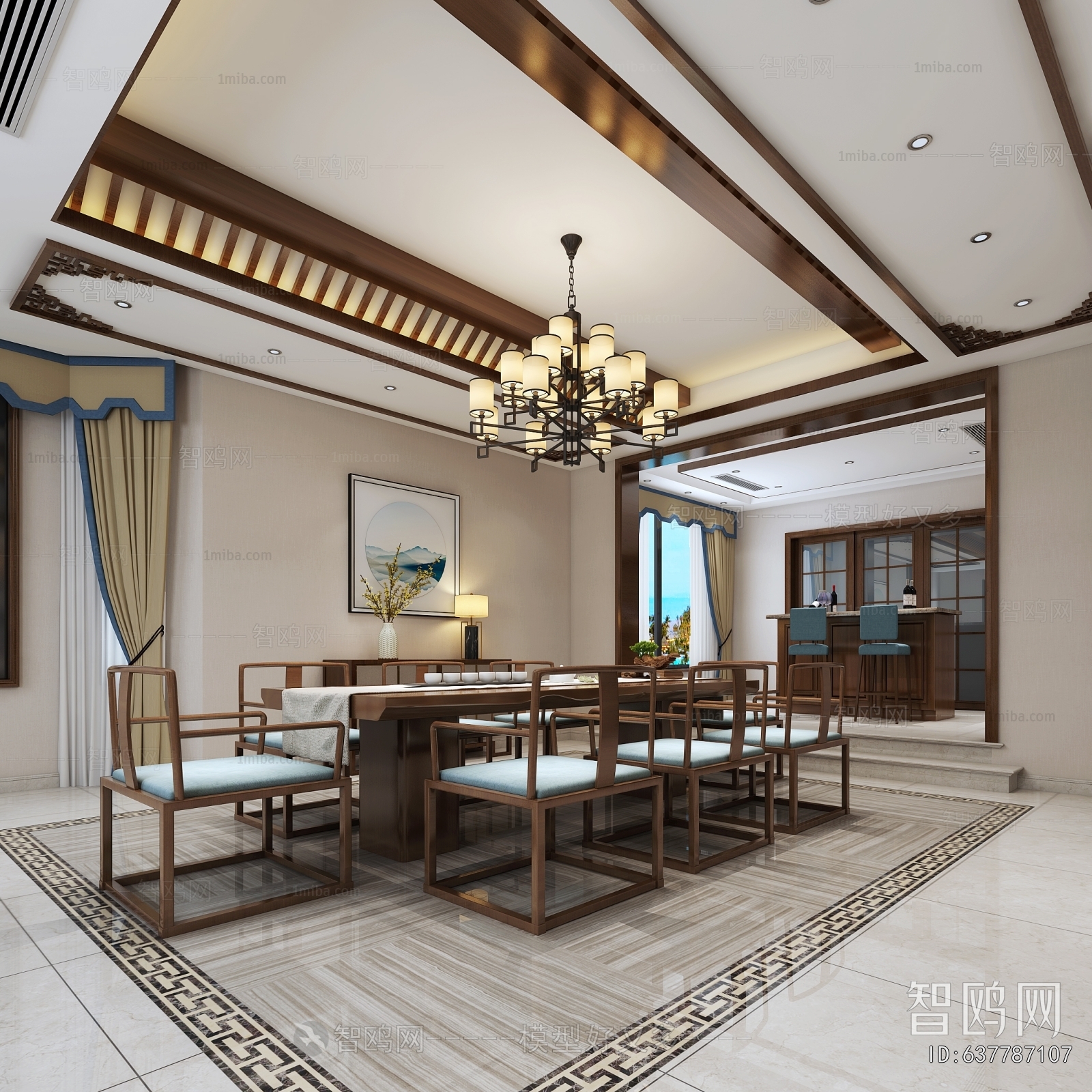 New Chinese Style Dining Room