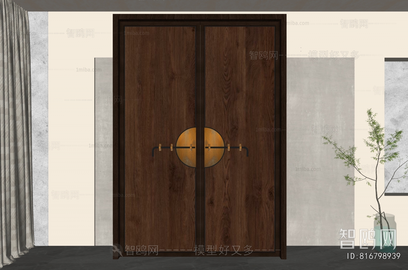 New Chinese Style Double Door