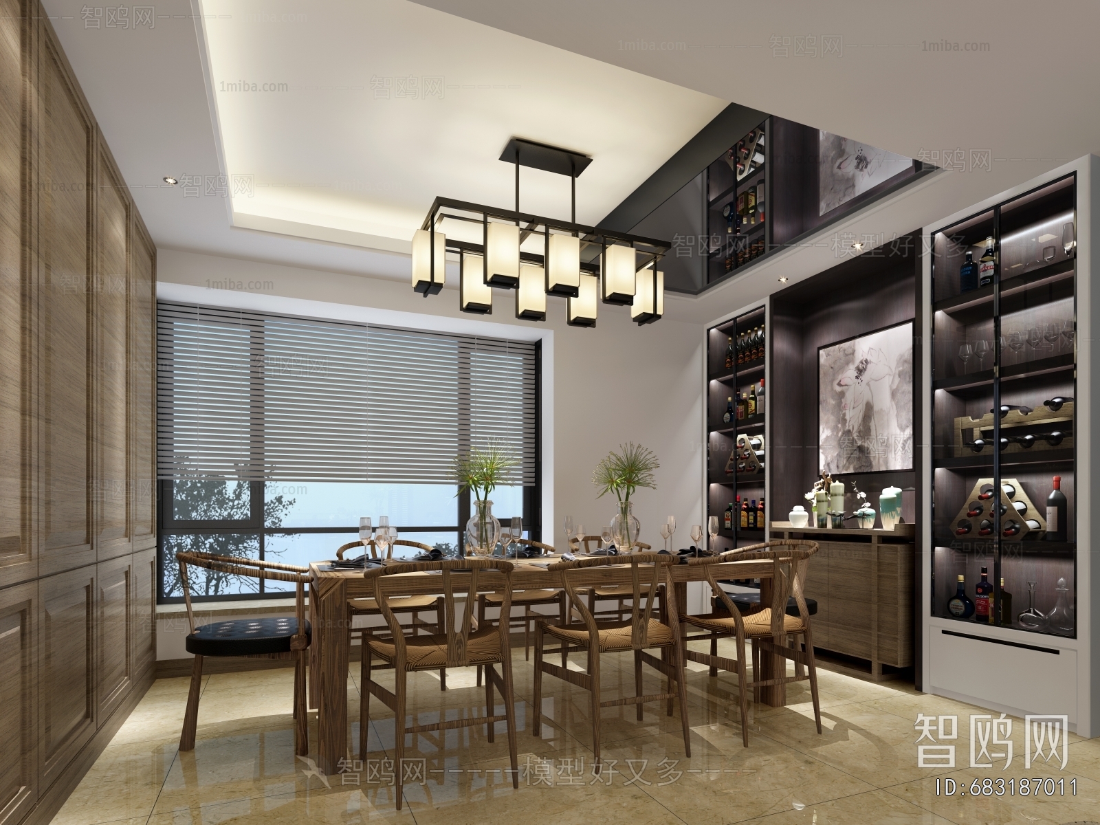 New Chinese Style Dining Room