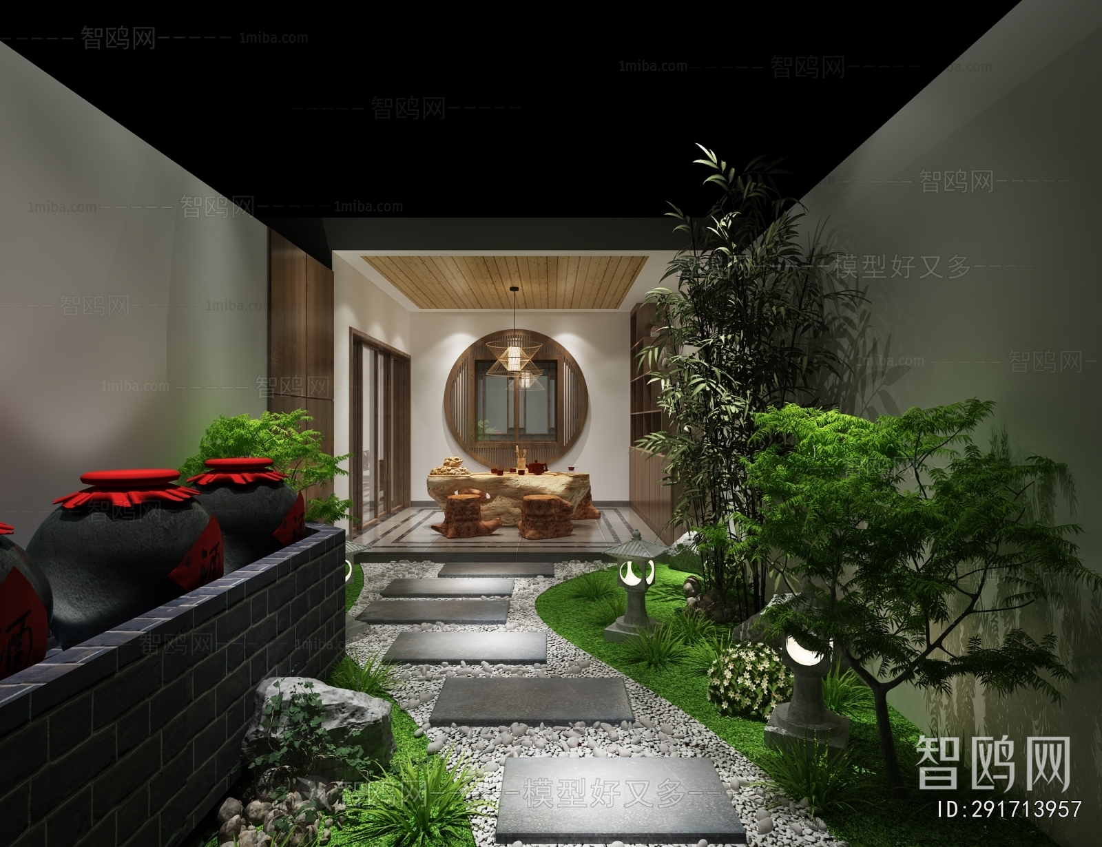 New Chinese Style Courtyard/landscape