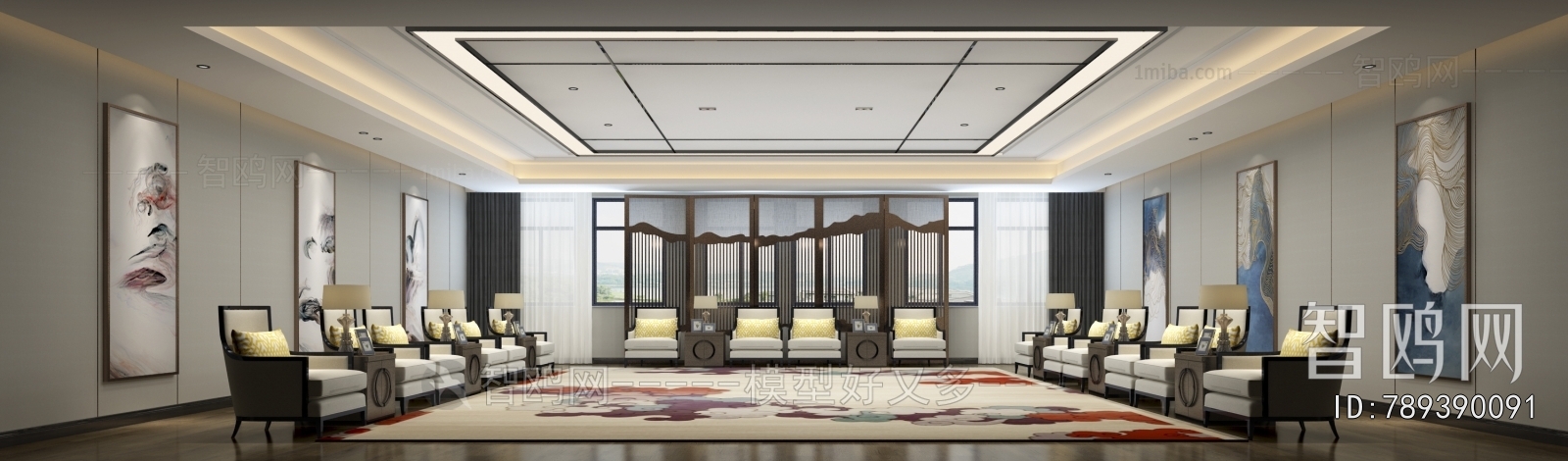 New Chinese Style Reception Room