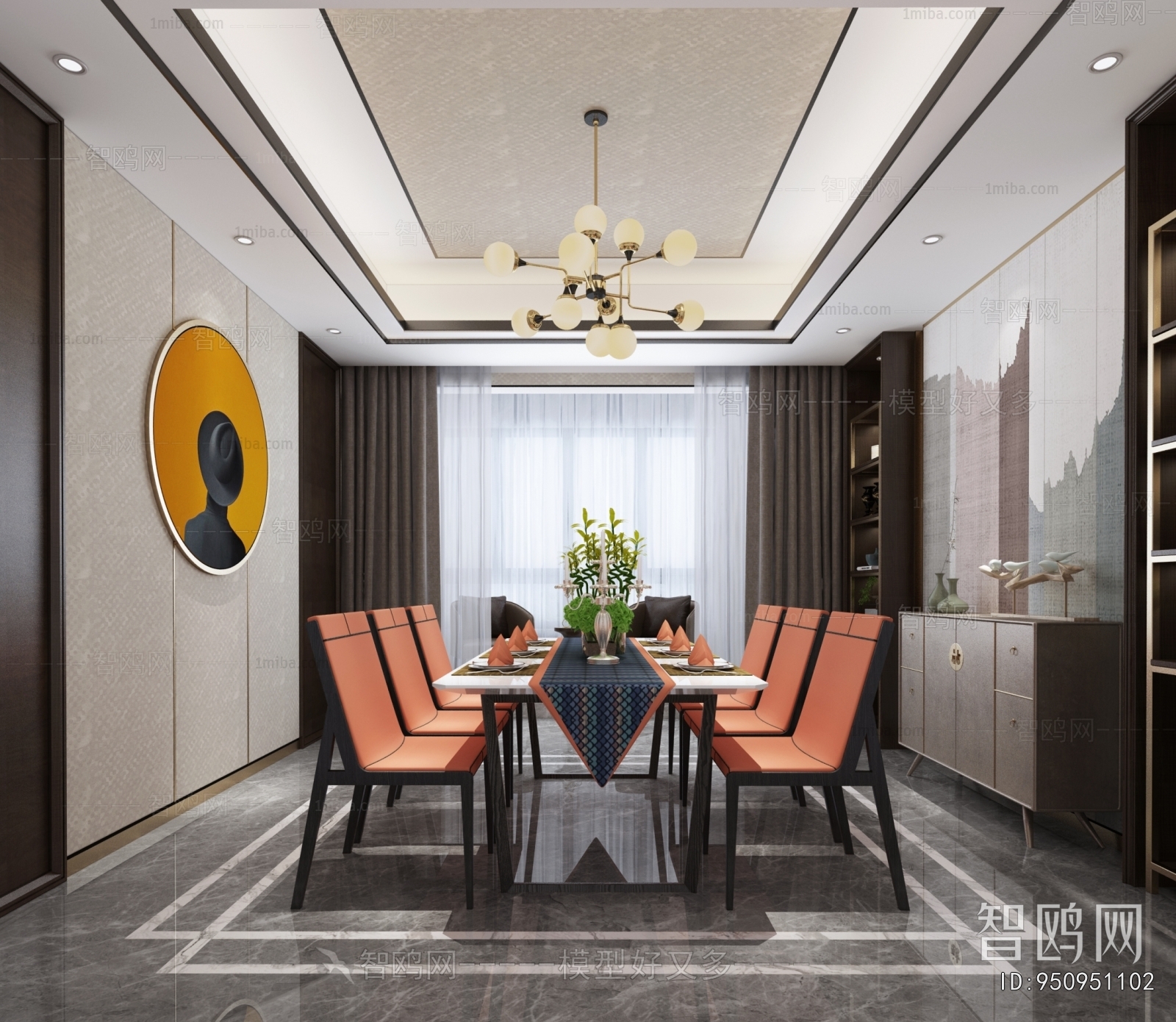 New Chinese Style Dining Room