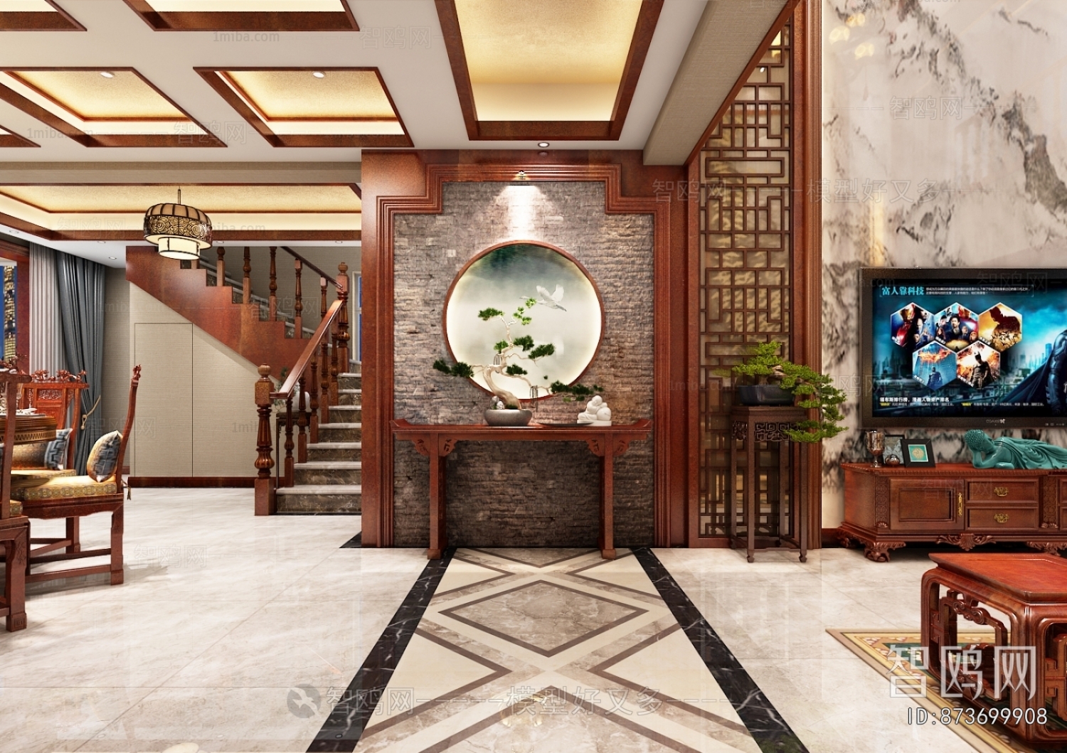 New Chinese Style Hallway