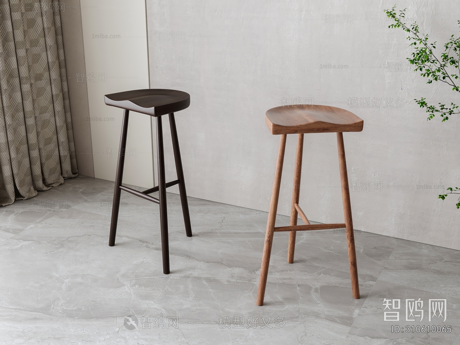 Nordic Style Bar Stool