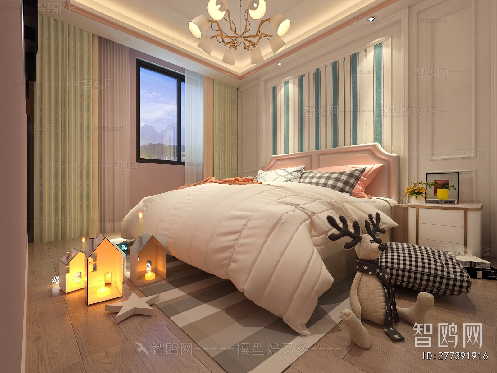 Simple European Style Bedroom