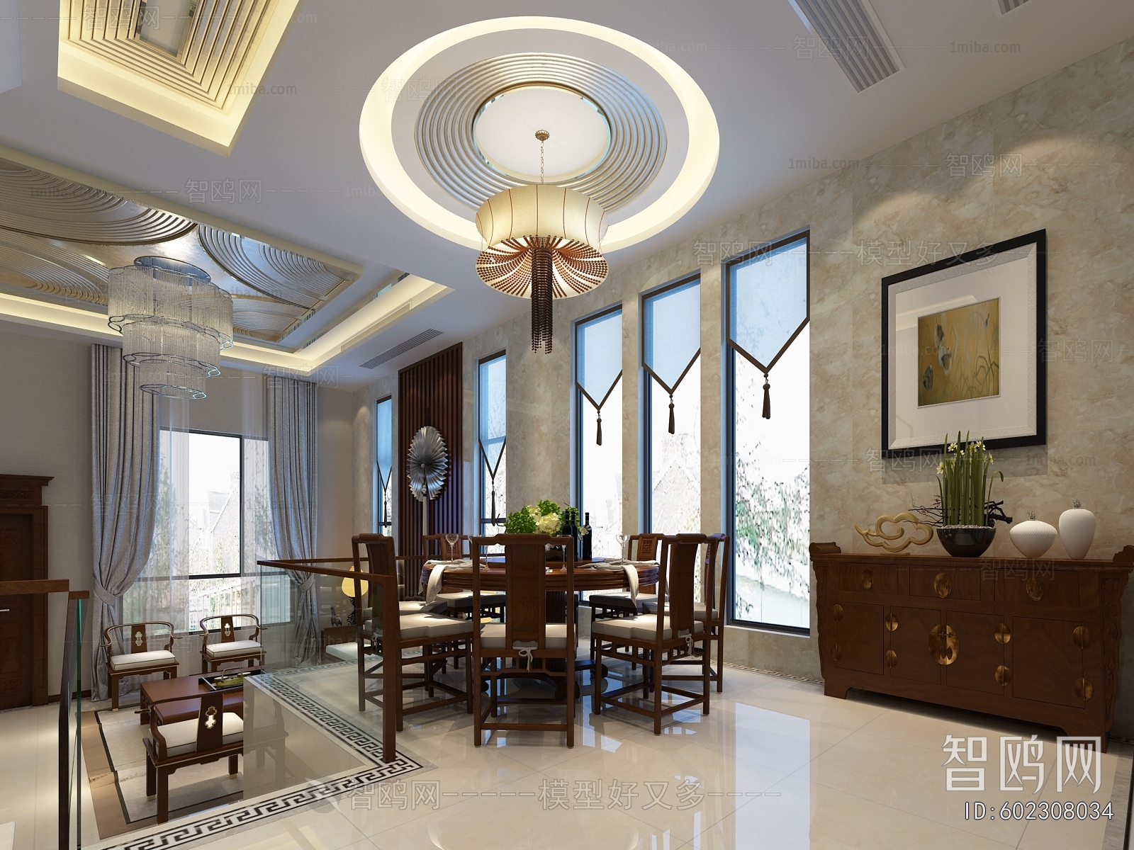 New Chinese Style Dining Room