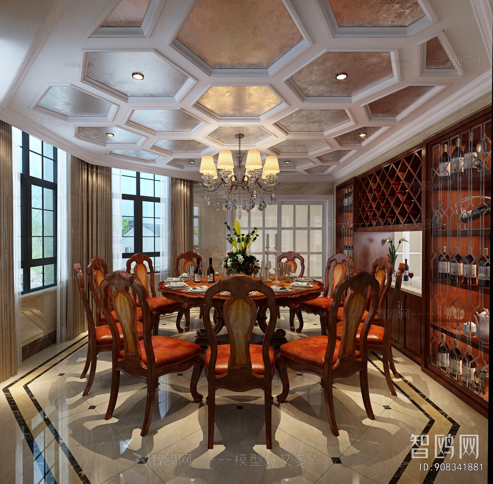 New Chinese Style Dining Room