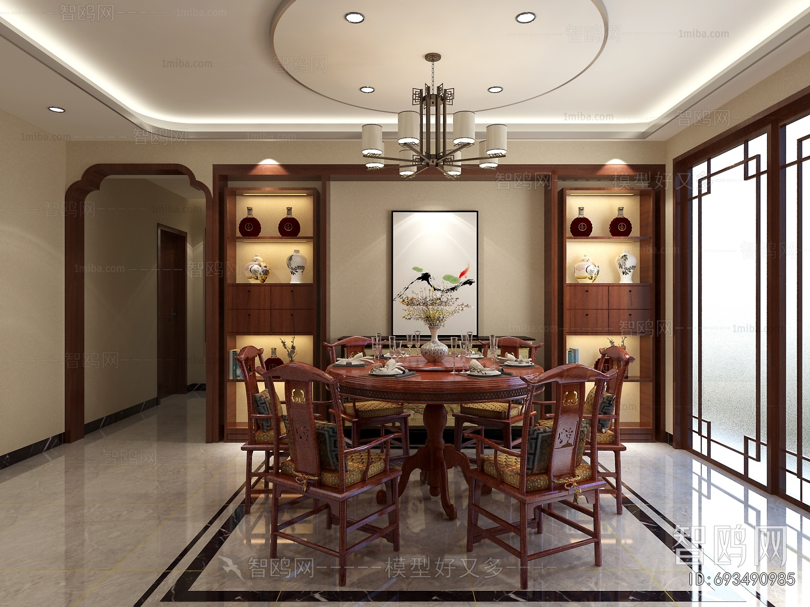 New Chinese Style Dining Room