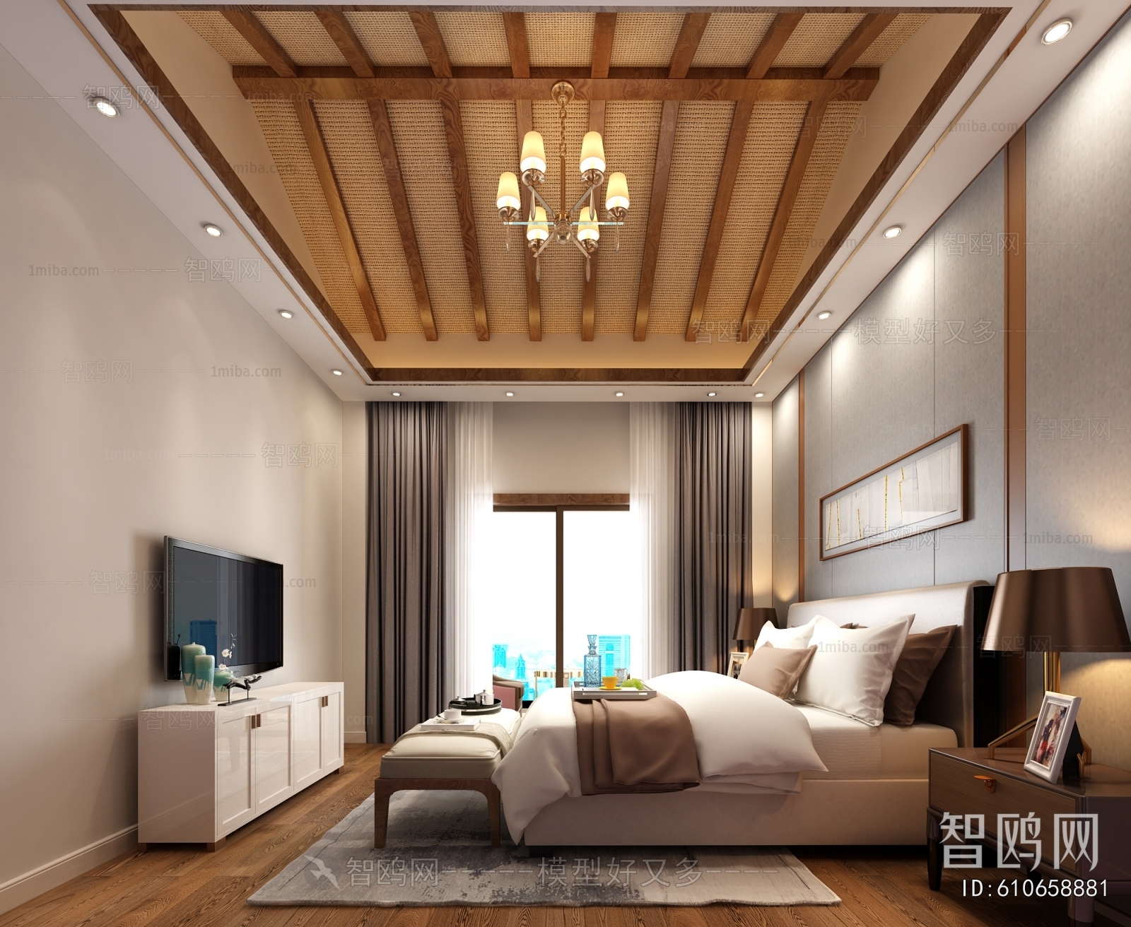 New Chinese Style Bedroom