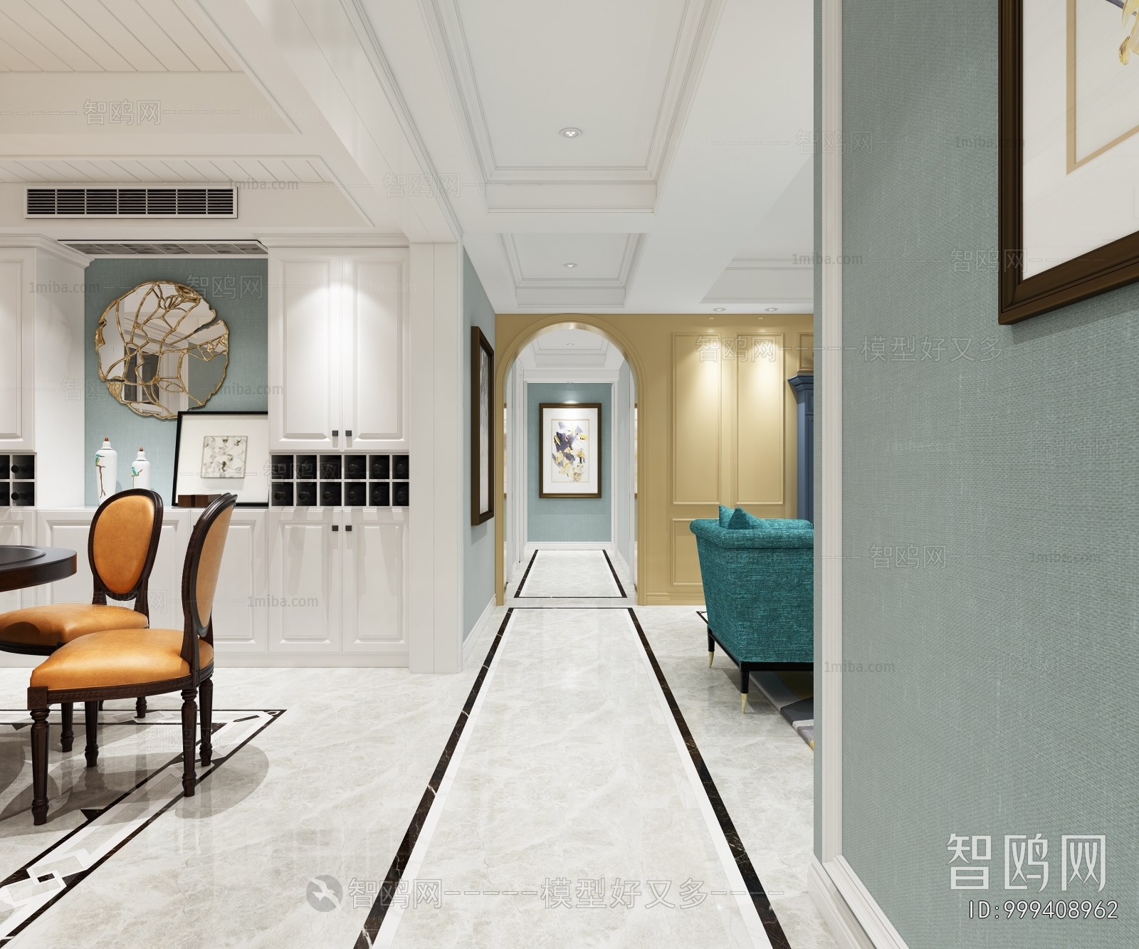 Simple European Style Hallway