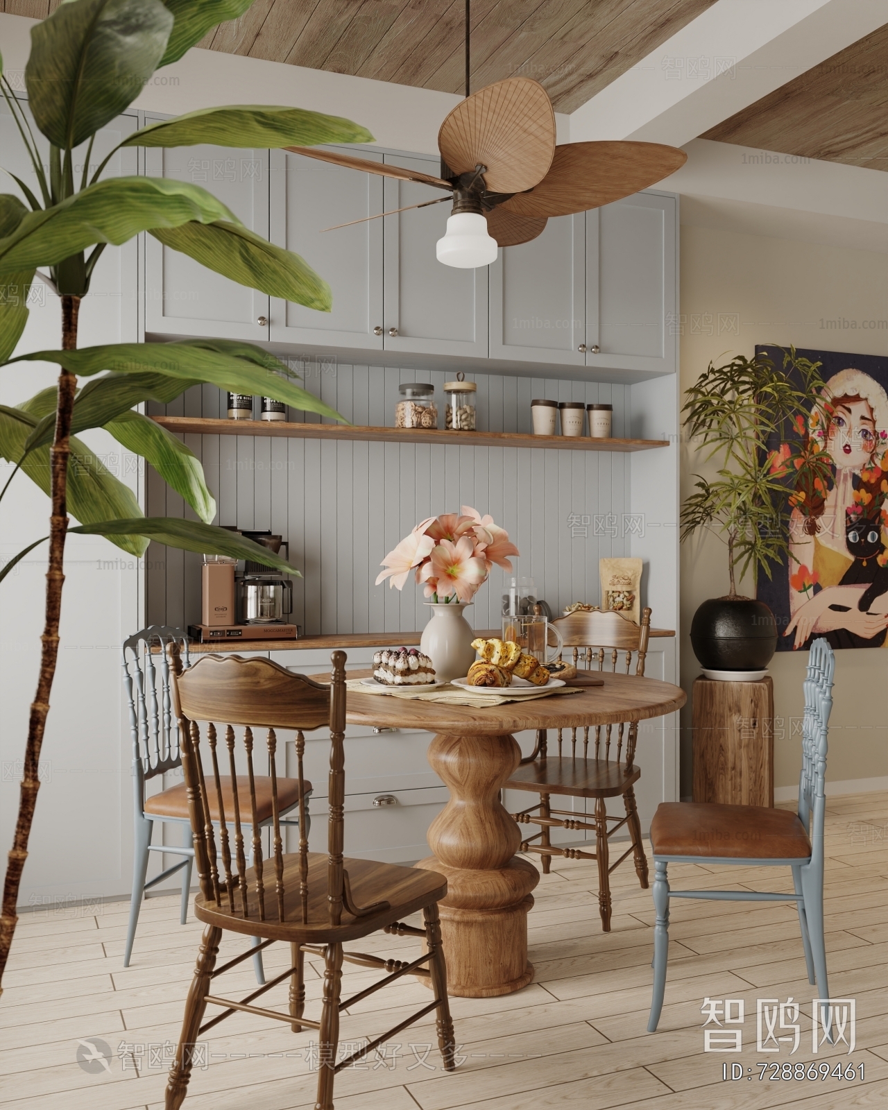 Idyllic Style Wabi-sabi Style Dining Room