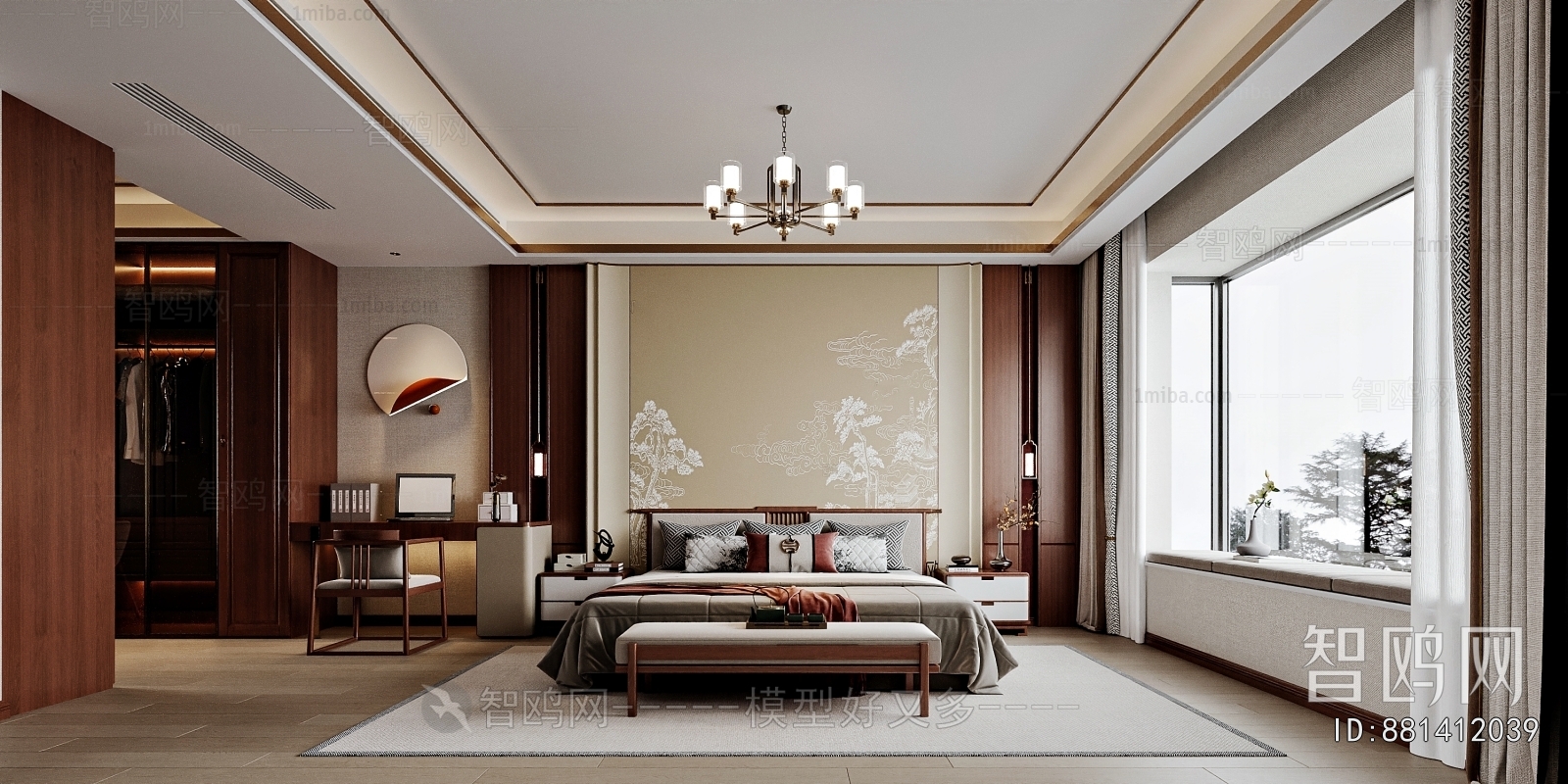 New Chinese Style Bedroom