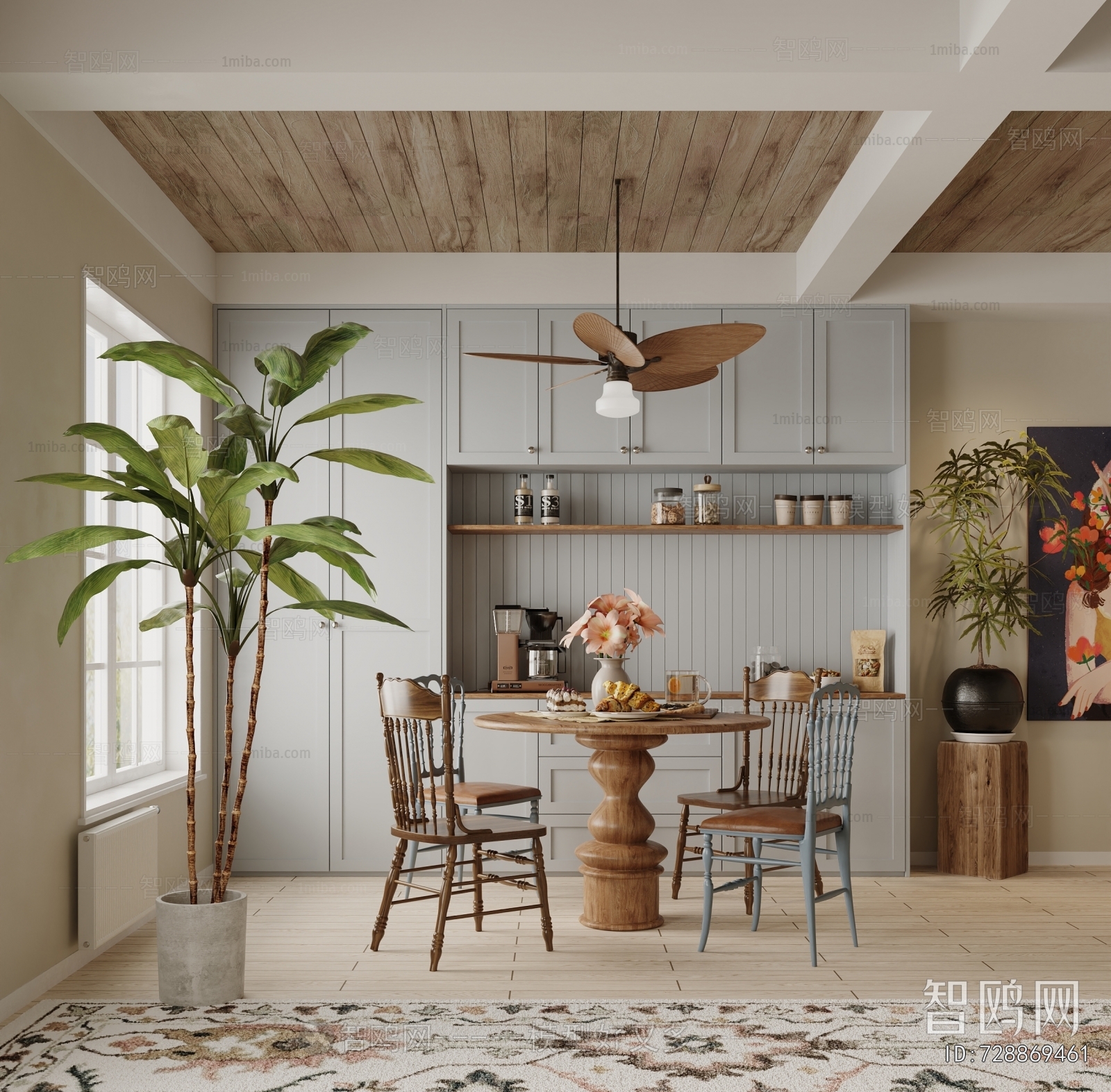 Idyllic Style Wabi-sabi Style Dining Room