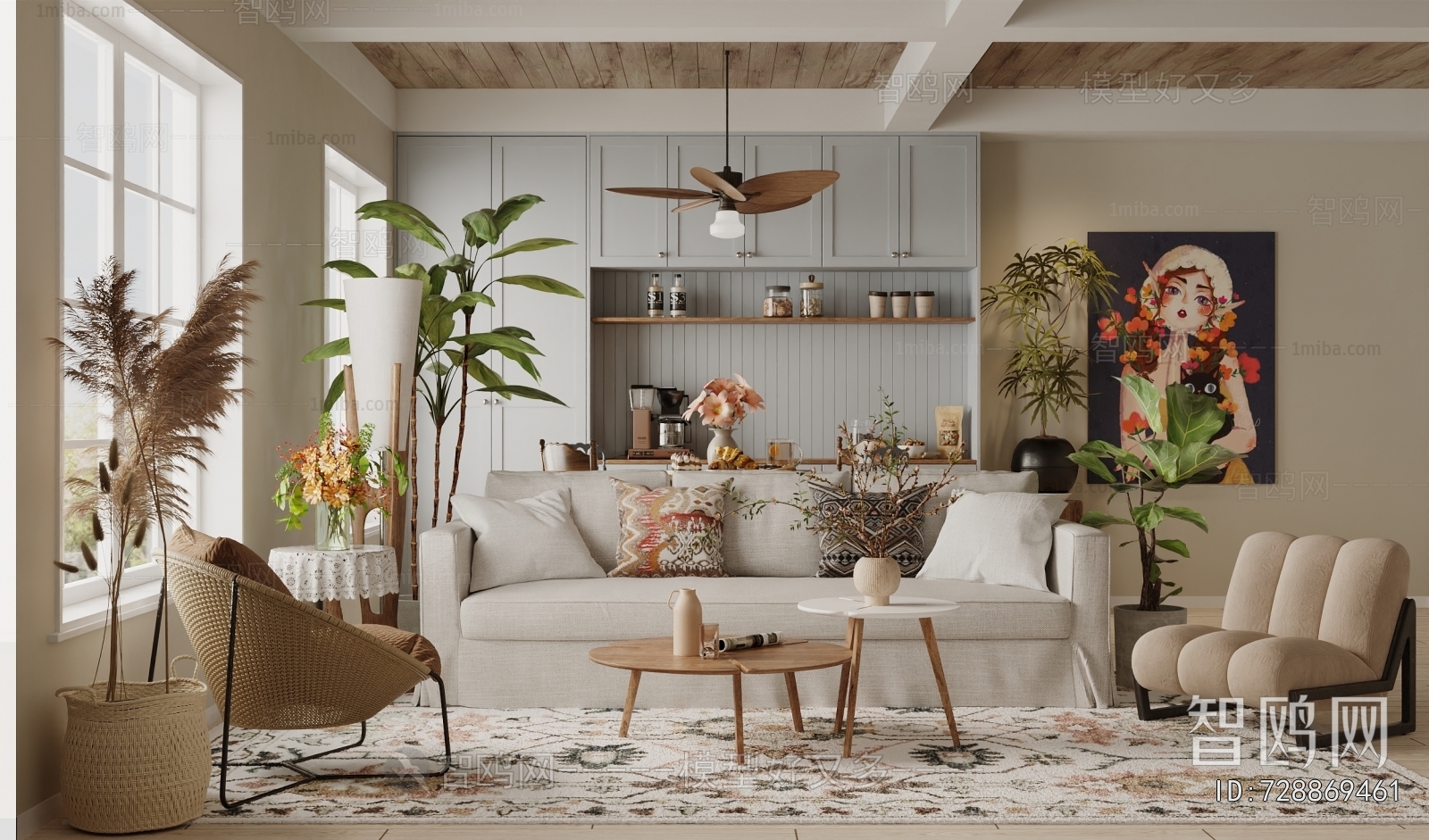 Idyllic Style Wabi-sabi Style Dining Room