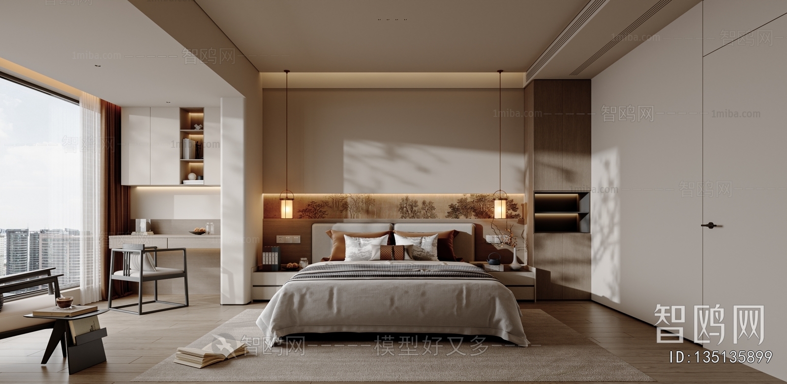 New Chinese Style Bedroom