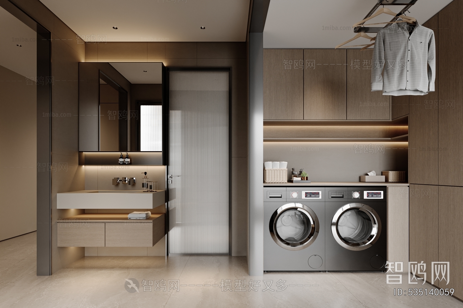 Modern Balcony Laundry Room