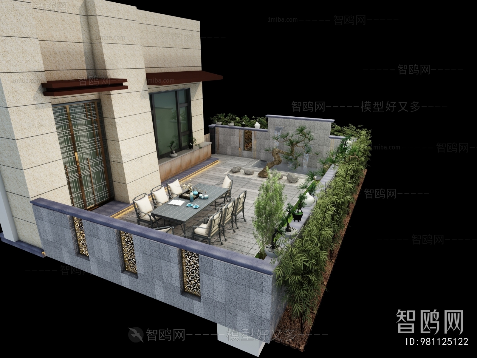 New Chinese Style Courtyard/landscape