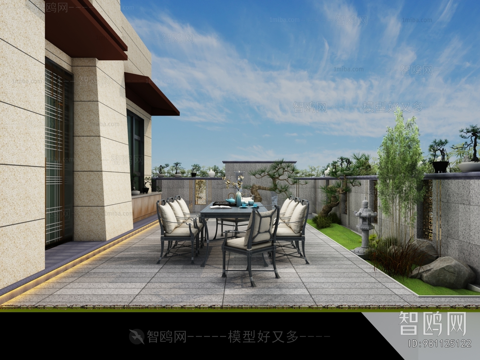 New Chinese Style Courtyard/landscape