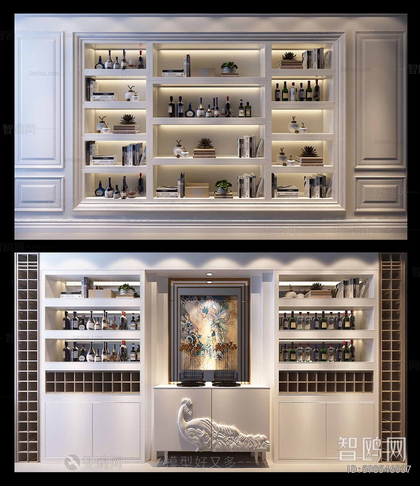 Simple European Style Wine Cabinet