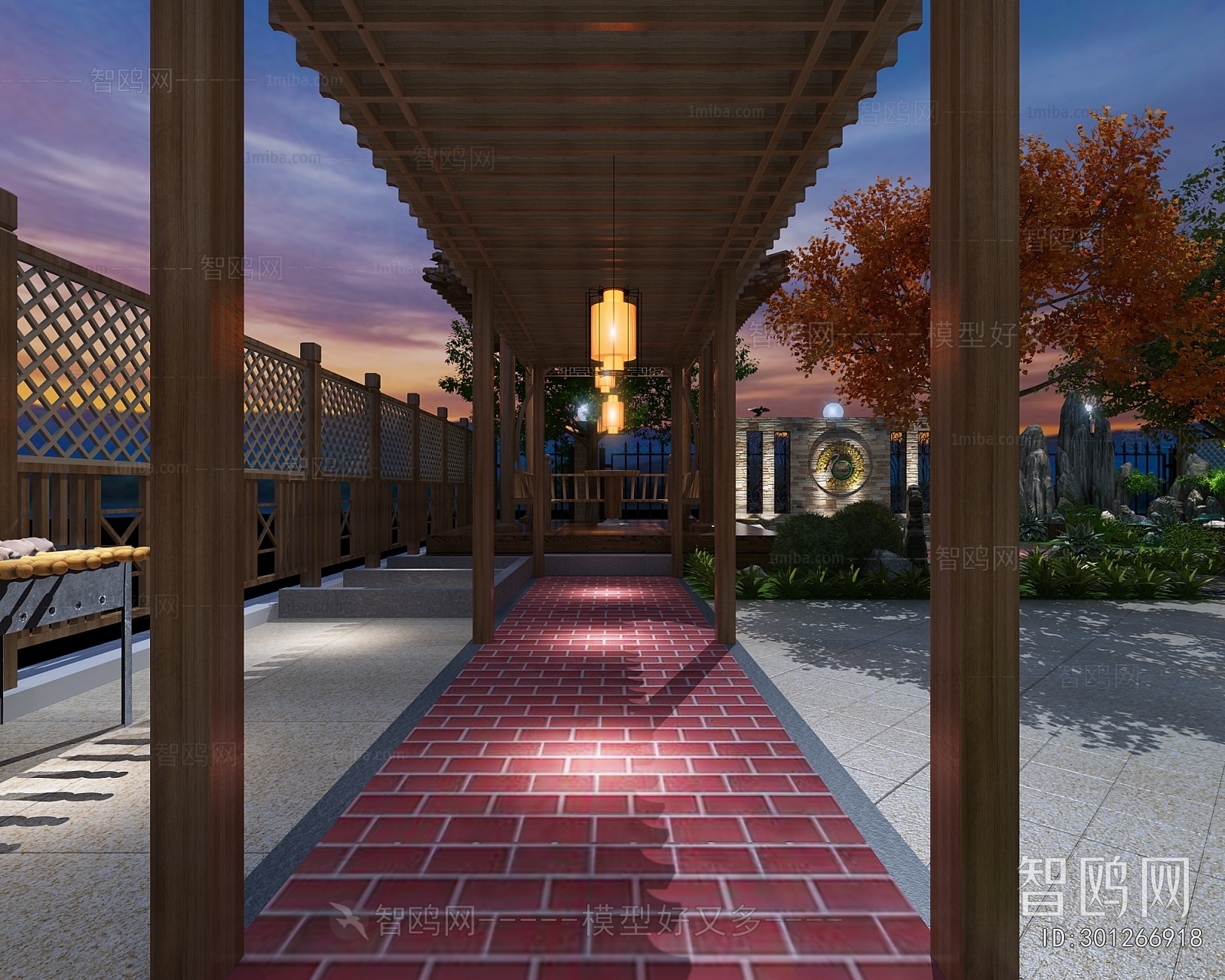 New Chinese Style Courtyard/landscape