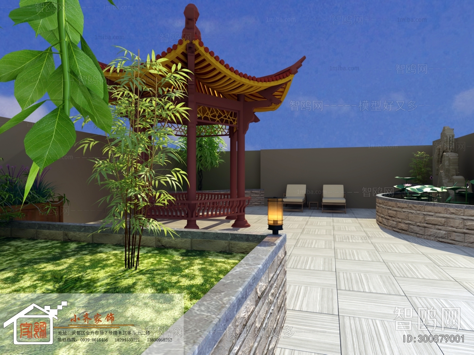 New Chinese Style Courtyard/landscape