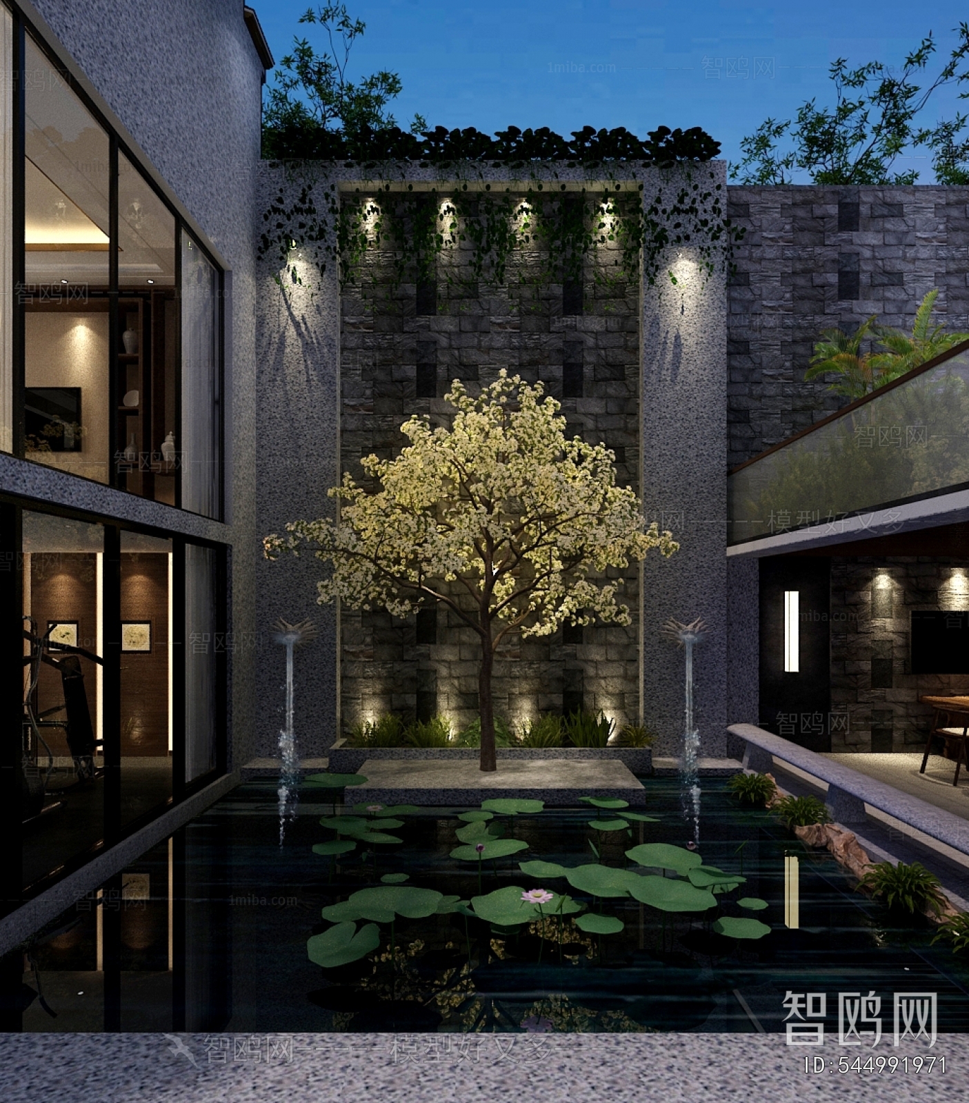 Modern Courtyard/landscape