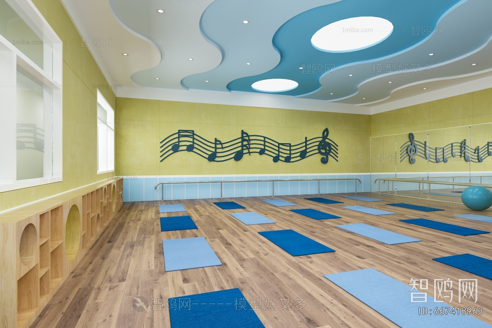 Modern Yoga Room