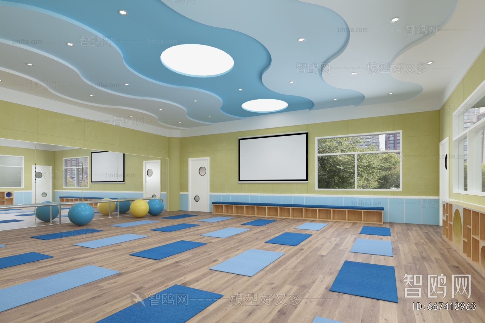 Modern Yoga Room