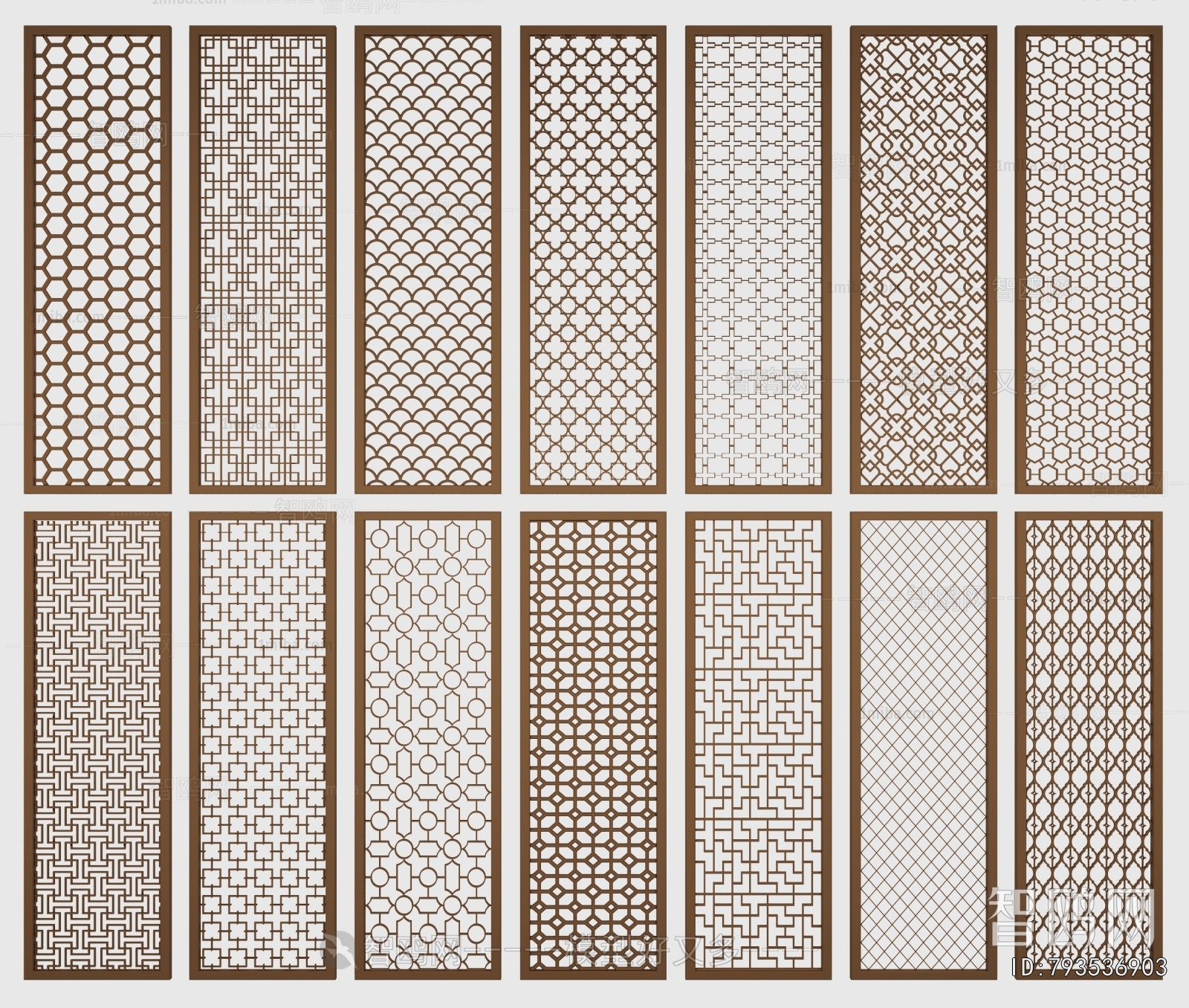 New Chinese Style Wooden Screen Partition