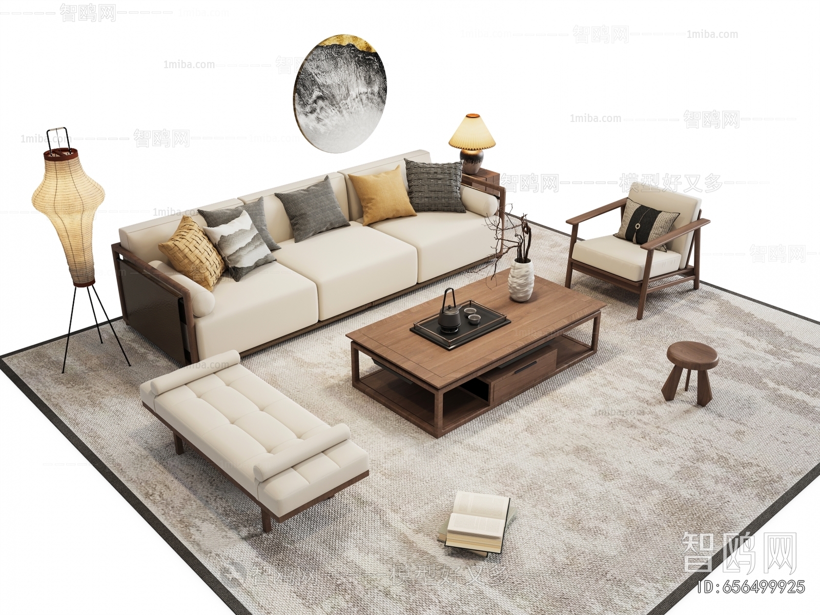 New Chinese Style Sofa Combination